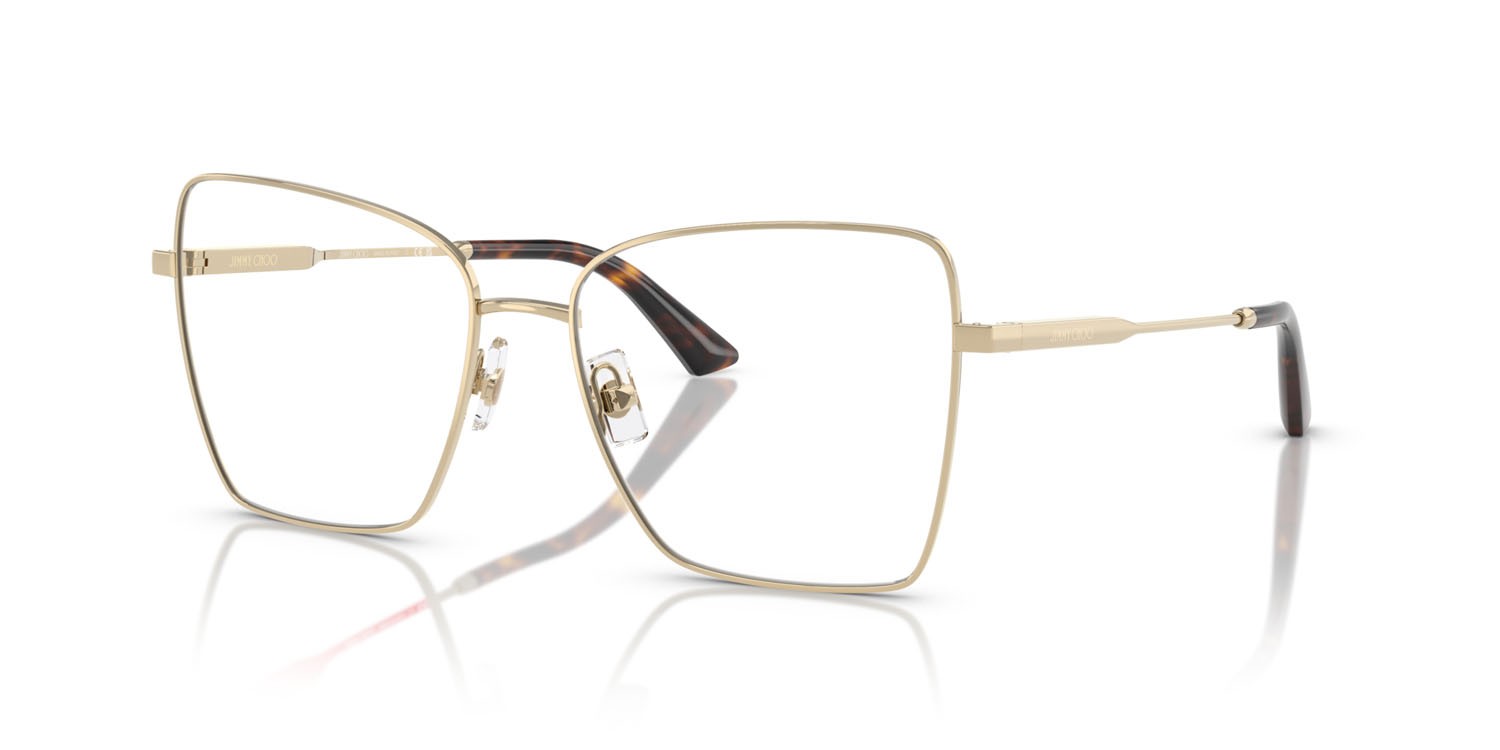 Eyeglasses Jimmy Choo JC 2007 (3006) color oro pallido shape square lenses lente demo