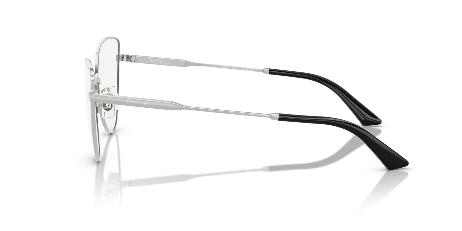 Occhiali da vista Jimmy Choo JC 2008 (3002) colore argento forma cat eye lenti lente demo