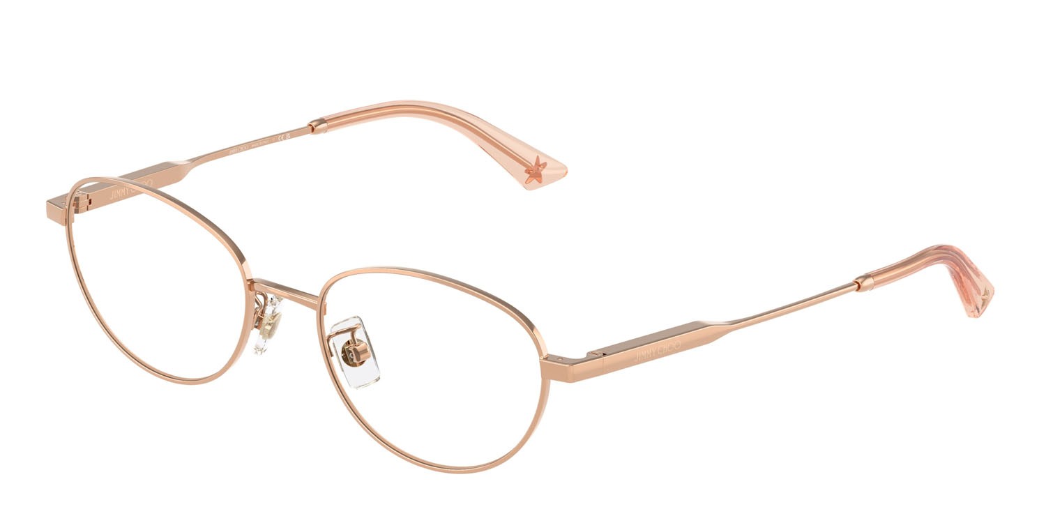 Eyeglasses Jimmy Choo JC 2009D (3008) color oro rose shape oval lenses lente demo