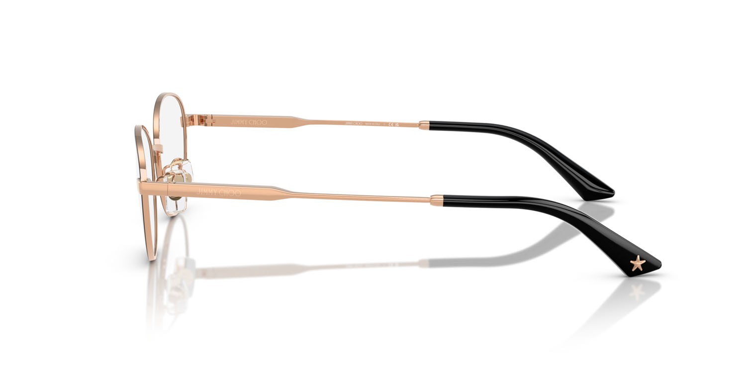 Eyeglasses Jimmy Choo JC 2009D (3022) color oro rose/nero shape oval lenses lente demo