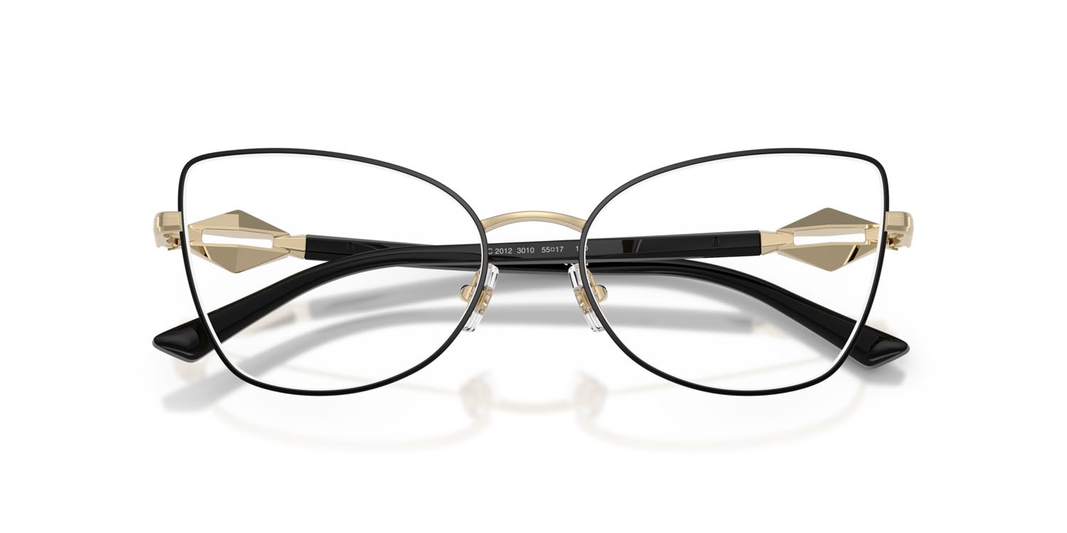 Eyeglasses Jimmy Choo JC 2012 (3010) color oro pallido/nero shape cat eye lenses lente demo