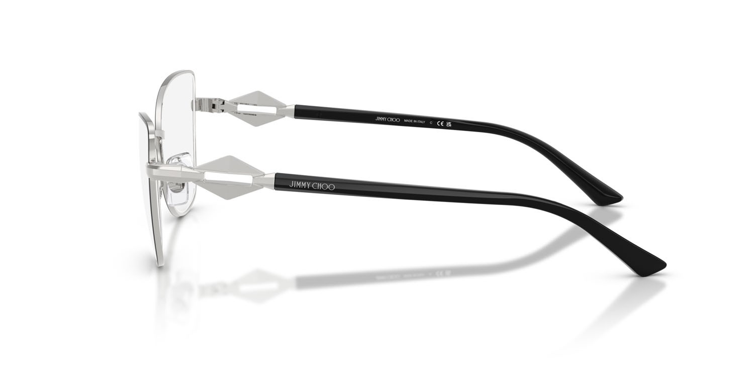 Eyeglasses Jimmy Choo JC 2012 (3016) color argento/nero shape cat eye lenses lente demo