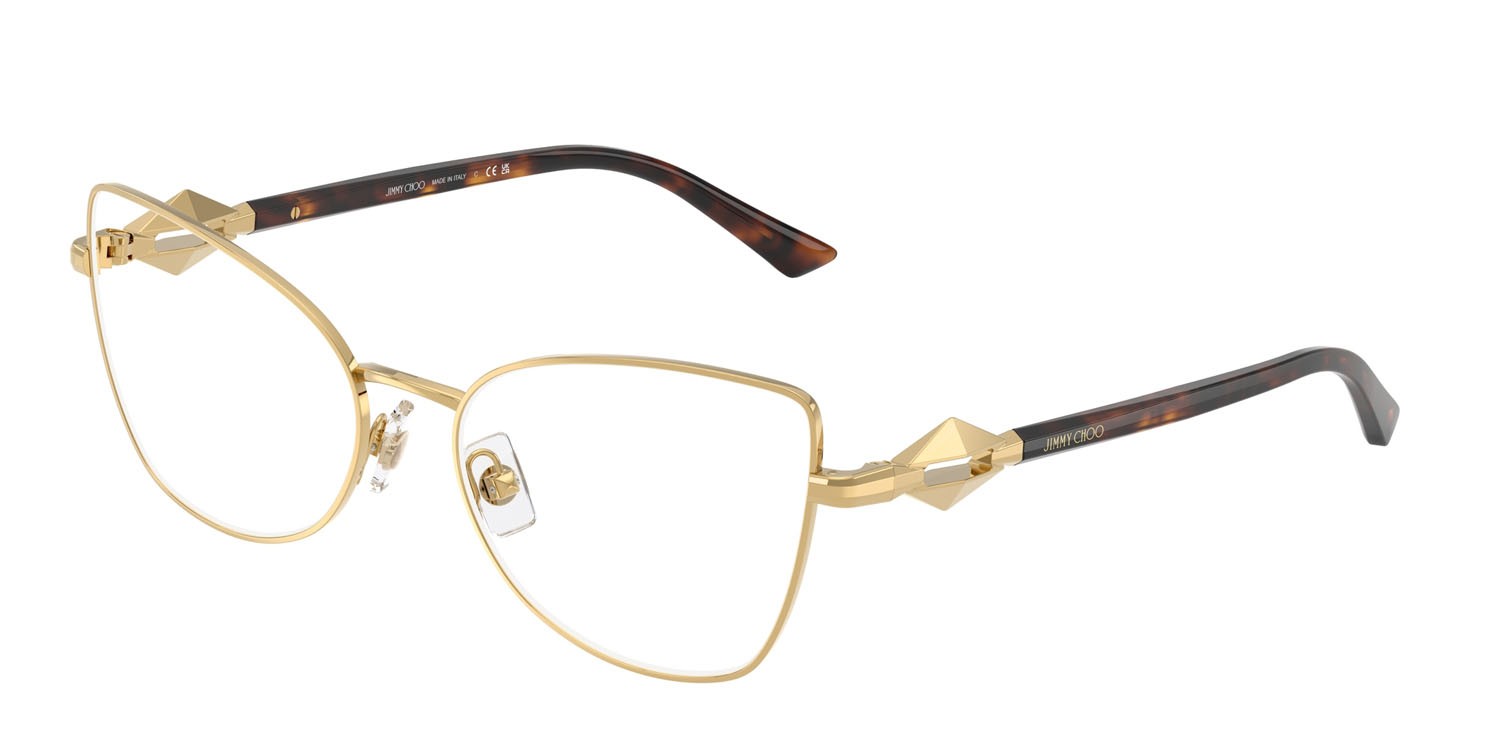 Eyeglasses Jimmy Choo JC 2012 (3023) color oro shape cat eye lenses lente demo