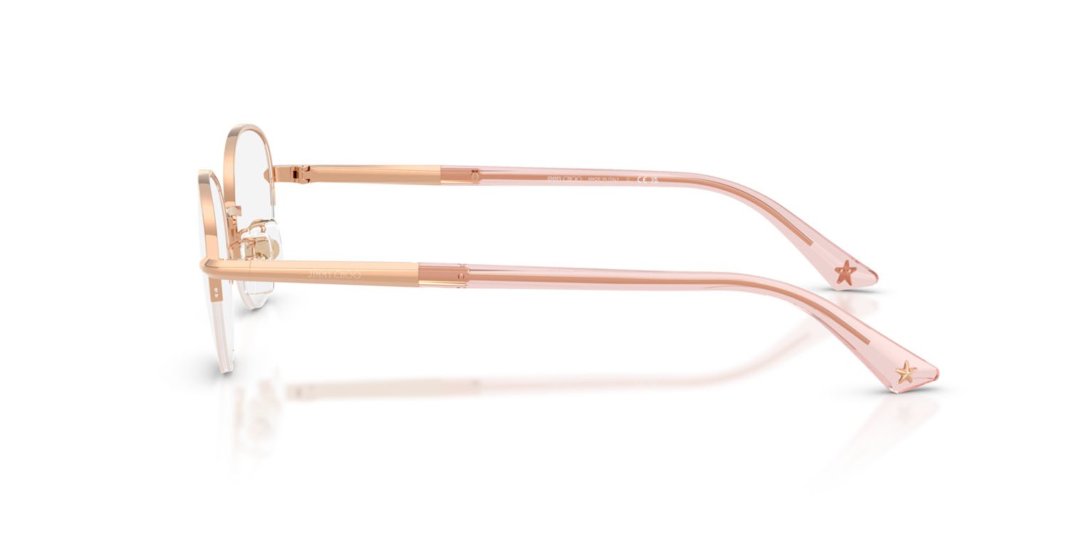 Eyeglasses Jimmy Choo JC 2014D (3008) color oro rose shape oval lenses lente demo