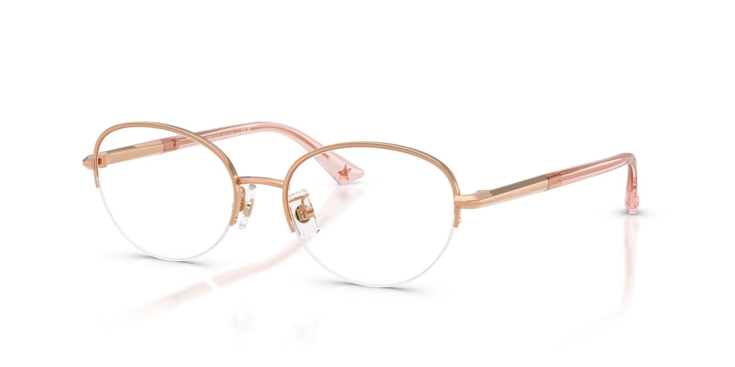 Eyeglasses Jimmy Choo JC 2014D (3008) color oro rose shape oval lenses lente demo