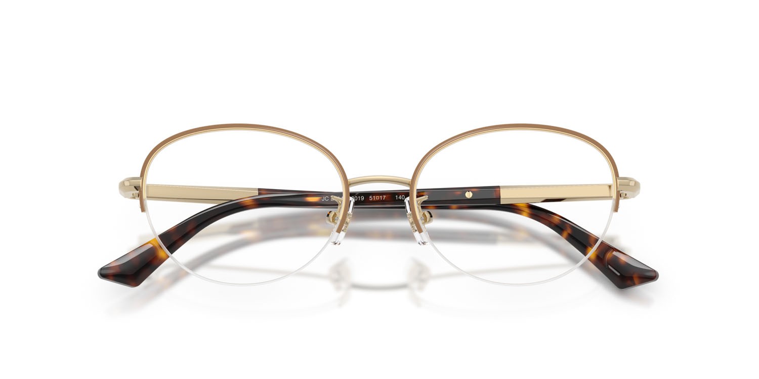 Eyeglasses Jimmy Choo JC 2014D (3019) color oro pallido/biscotto shape oval lenses lente demo