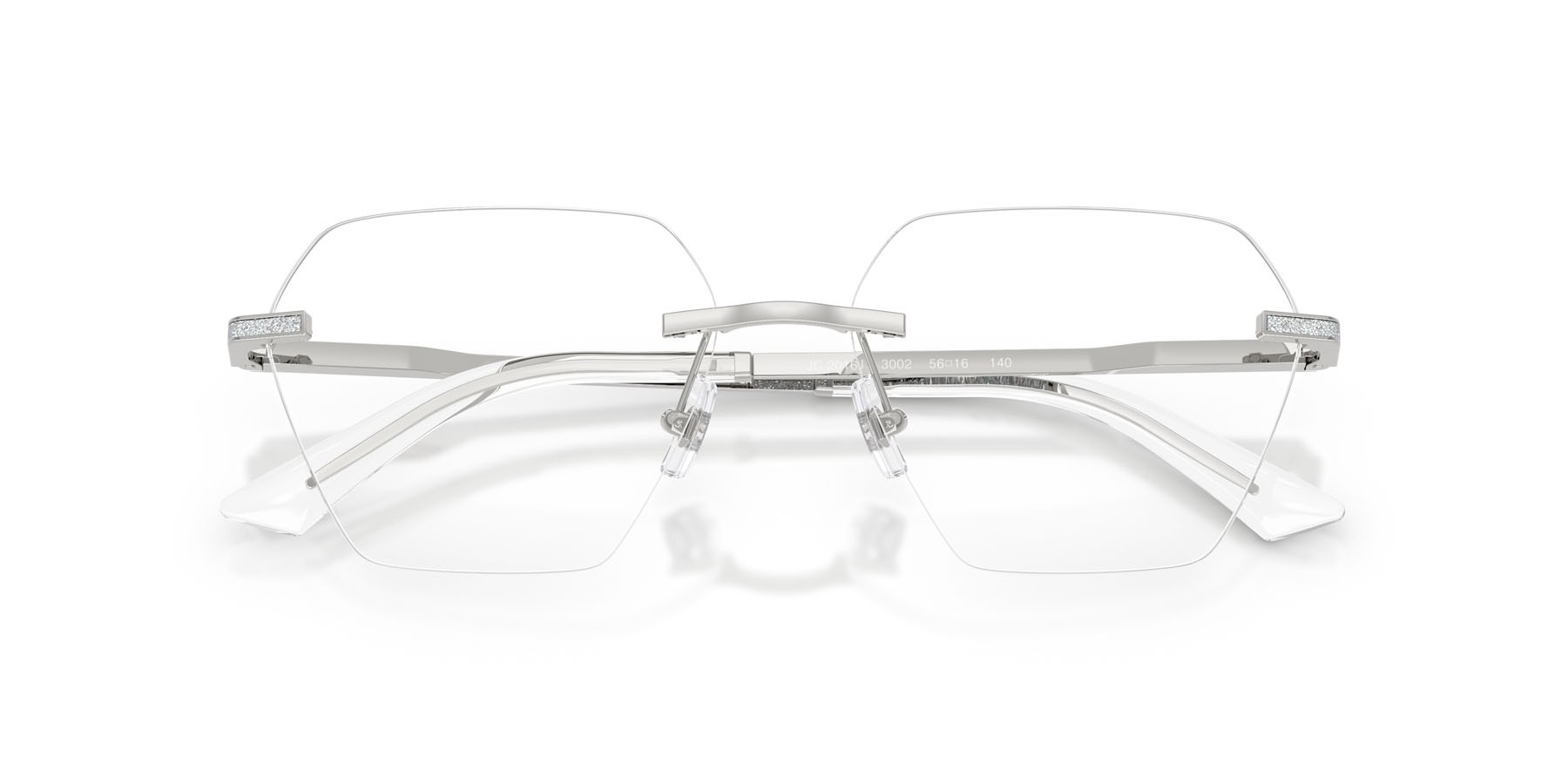 Eyeglasses Jimmy Choo JC 2016J (3002) color argento shape irregular lenses lente demo