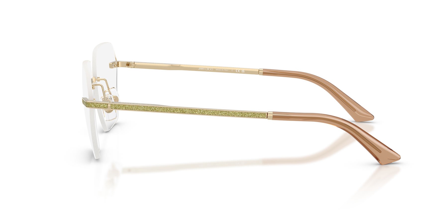 Eyeglasses Jimmy Choo JC 2016J (3006) color oro pallido shape irregular lenses lente demo