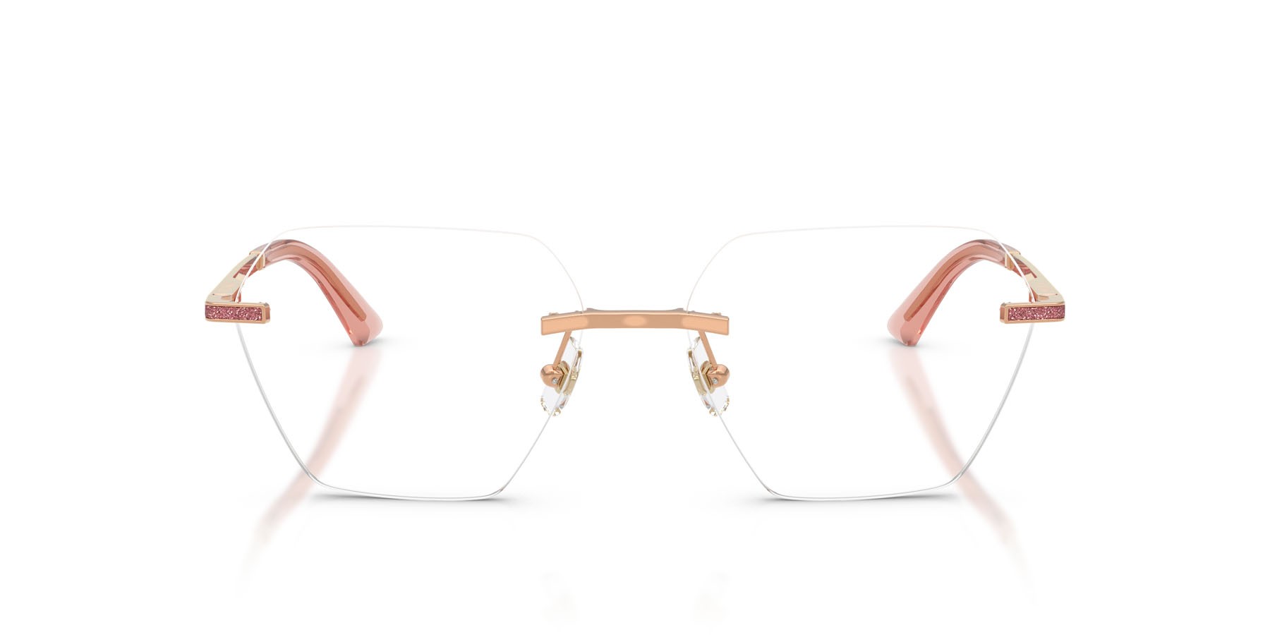 Eyeglasses Jimmy Choo JC 2016J (3008) color oro rose shape irregular lenses lente demo