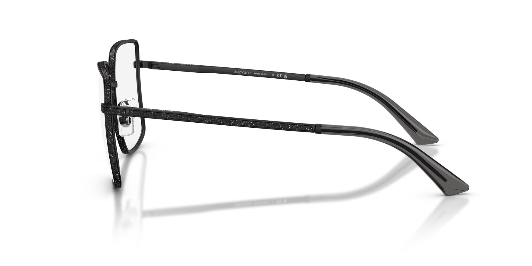 Eyeglasses Jimmy Choo JC 2017J (3001) color nero opaco shape square lenses lente demo
