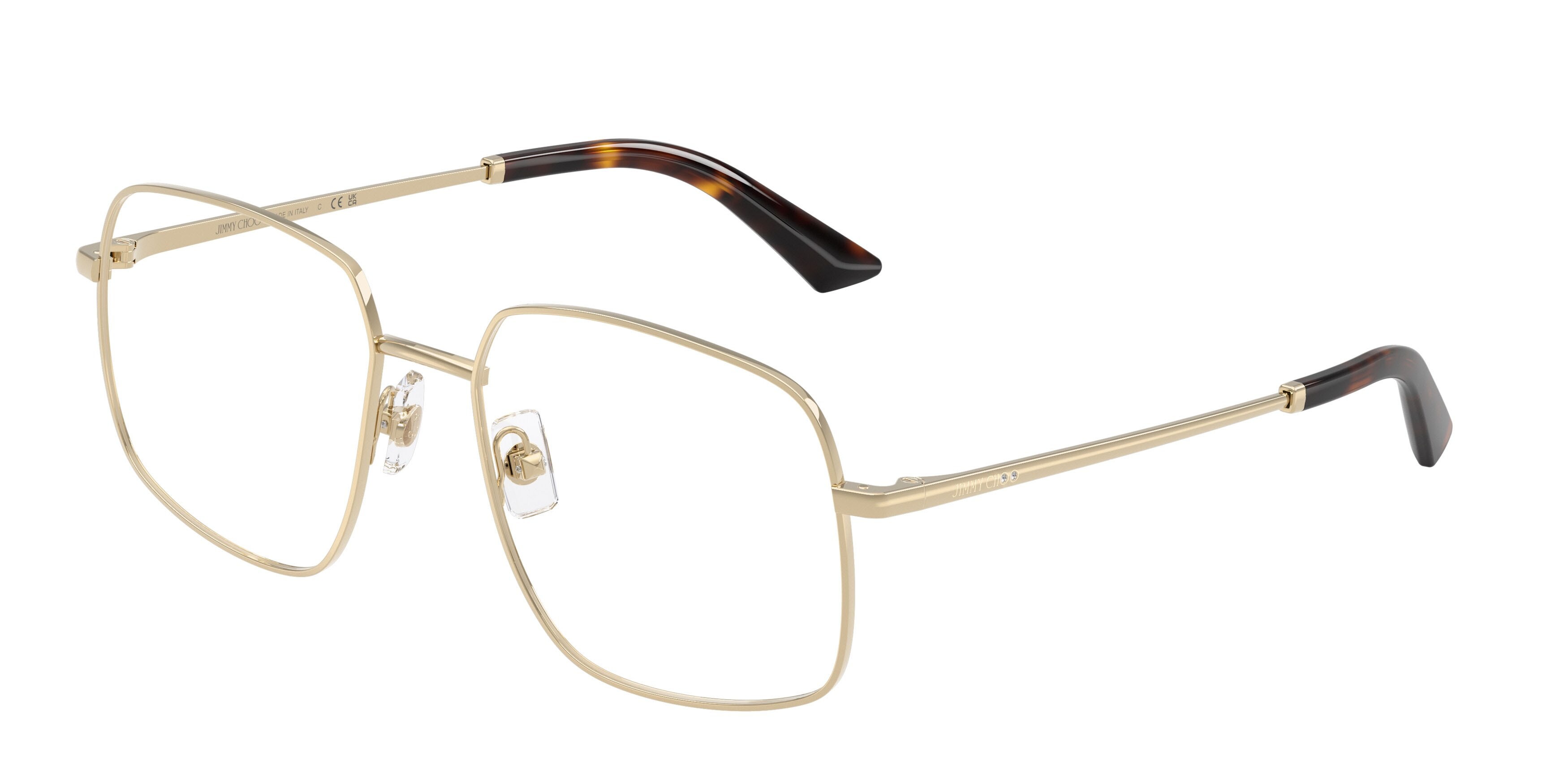 Eyeglasses Jimmy Choo JC 2019B (3006) color oro pallido shape square lenses lente demo