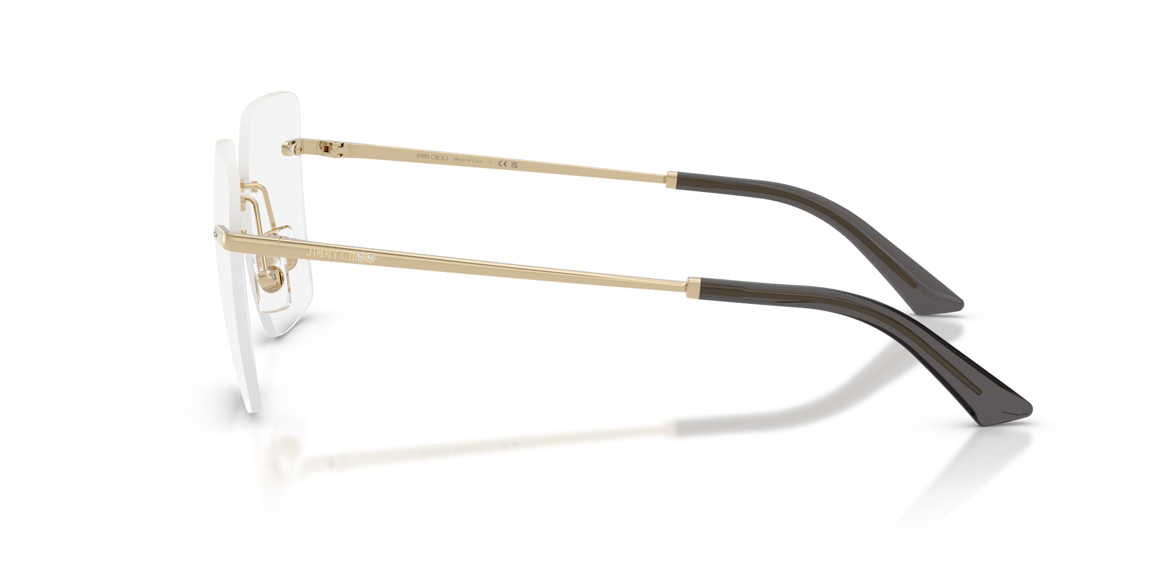 Eyeglasses Jimmy Choo JC 2020B (3006) color oro pallido shape square lenses lente demo