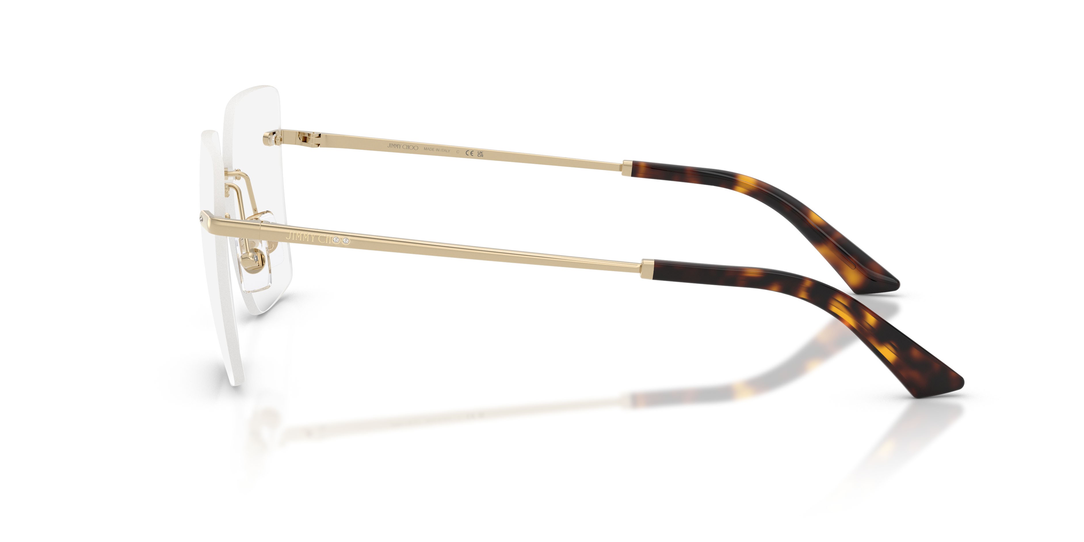 Eyeglasses Jimmy Choo JC 2020B (3017) color oro pallido shape square lenses lente demo