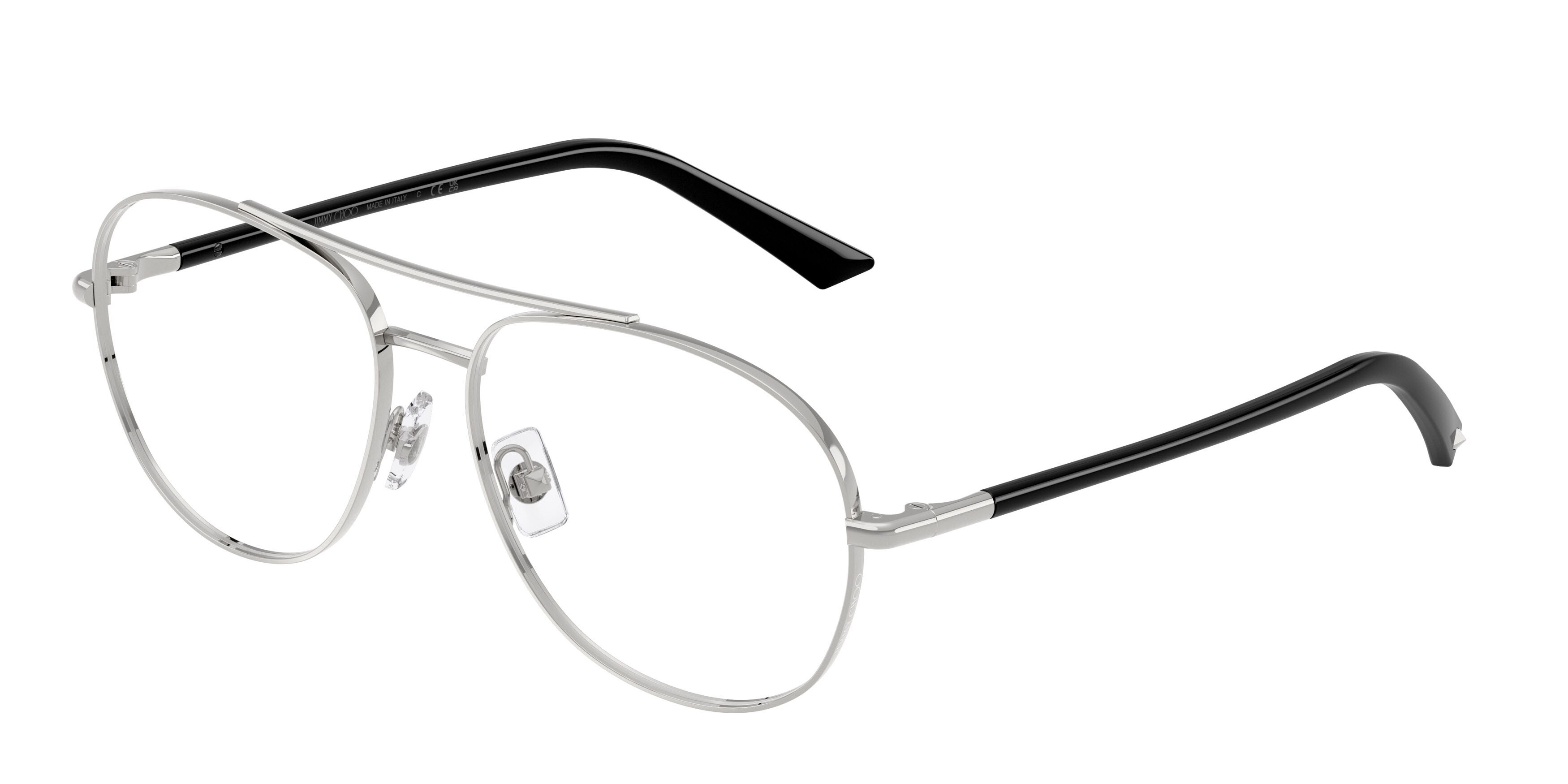 Eyeglasses Jimmy Choo JC 2021 (3002) color argento shape aviator lenses lente demo