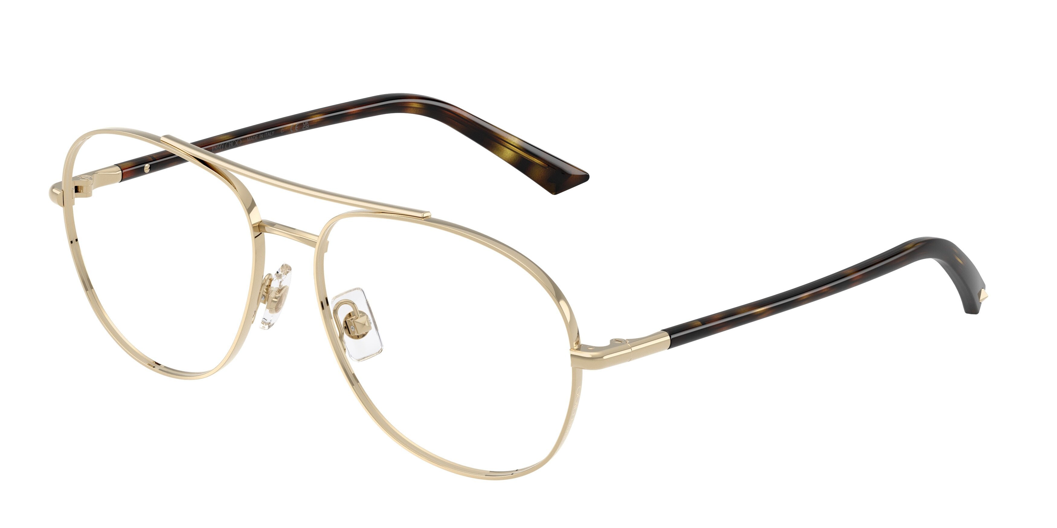 Eyeglasses Jimmy Choo JC 2021 (3017) color oro pallido shape aviator lenses lente demo