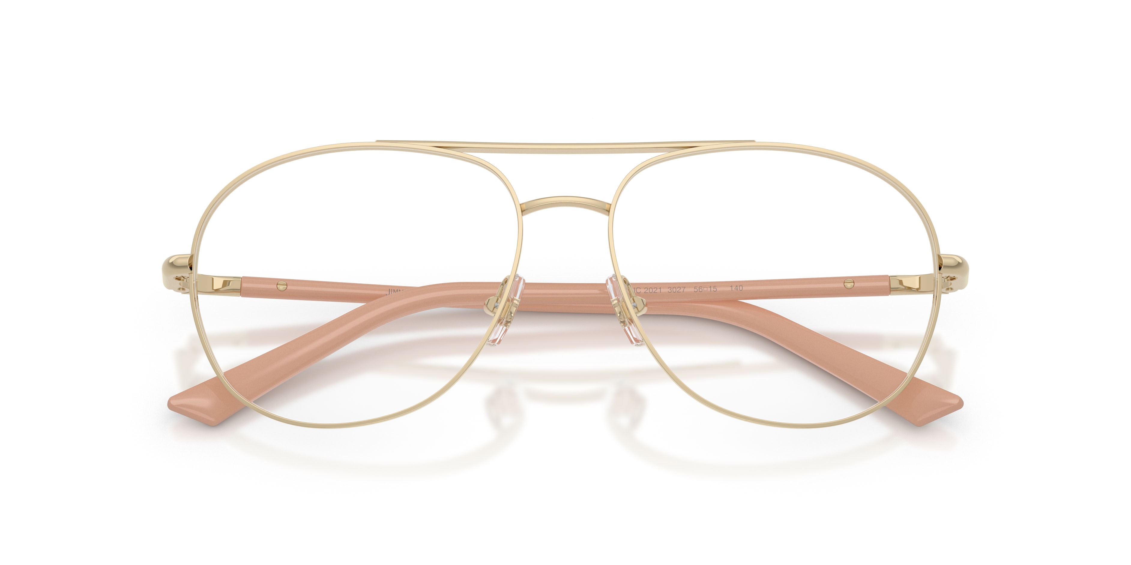 Eyeglasses Jimmy Choo JC 2021 (3027) color oro pallido shape aviator lenses lente demo