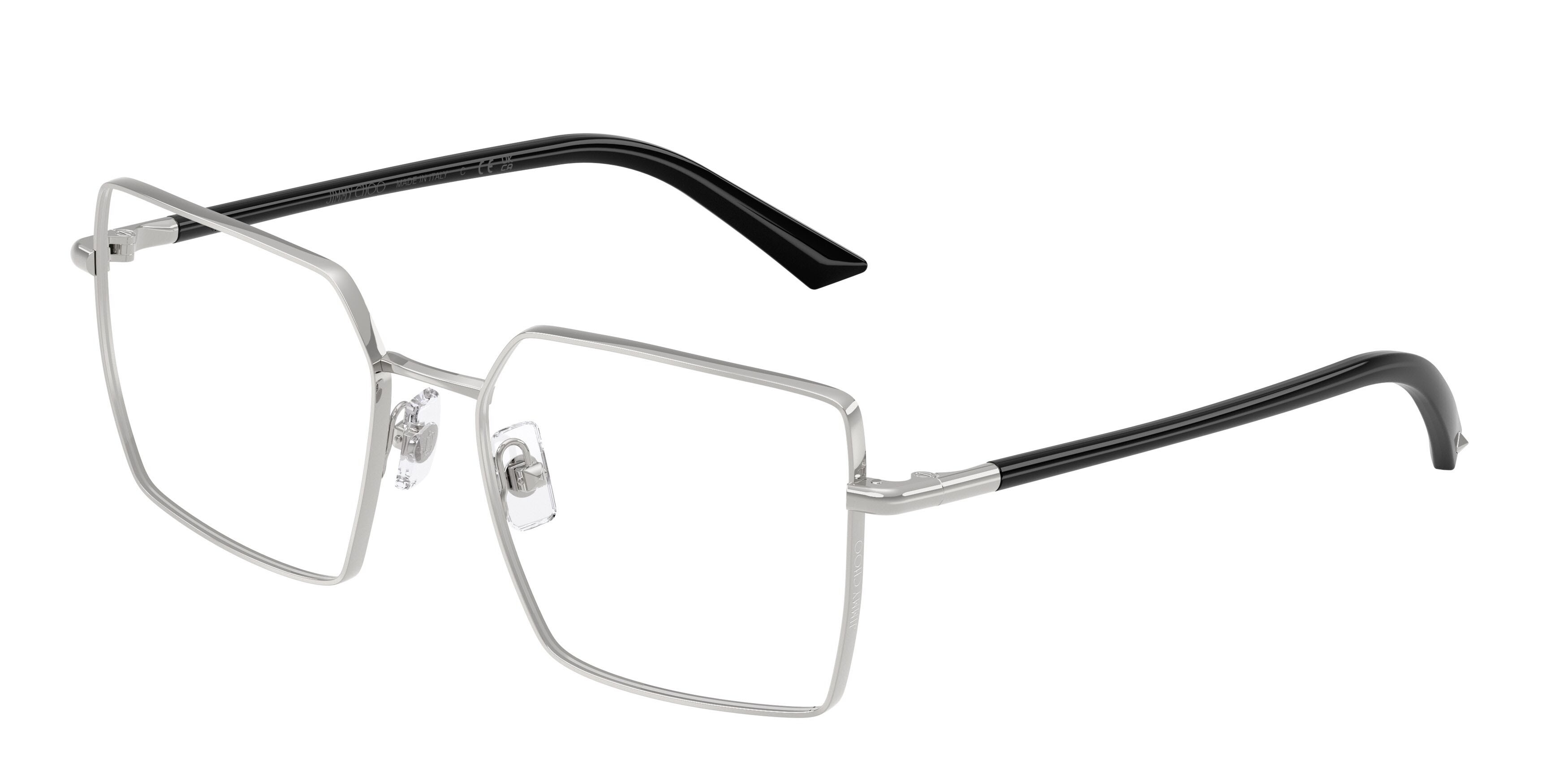 Eyeglasses Jimmy Choo JC 2022 (3002) color argento shape square lenses lente demo