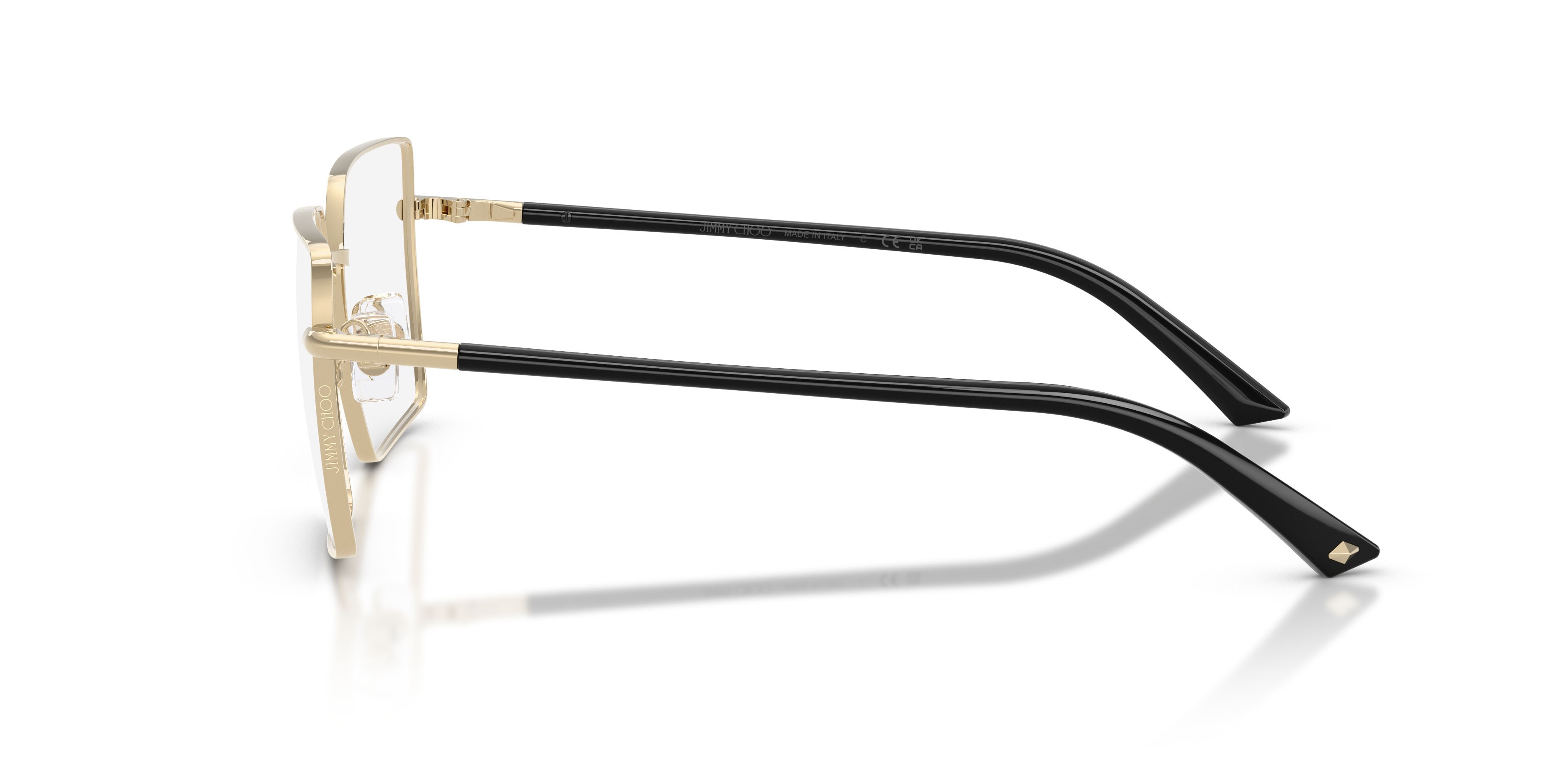 Eyeglasses Jimmy Choo JC 2022 (3006) color oro pallido shape square lenses lente demo