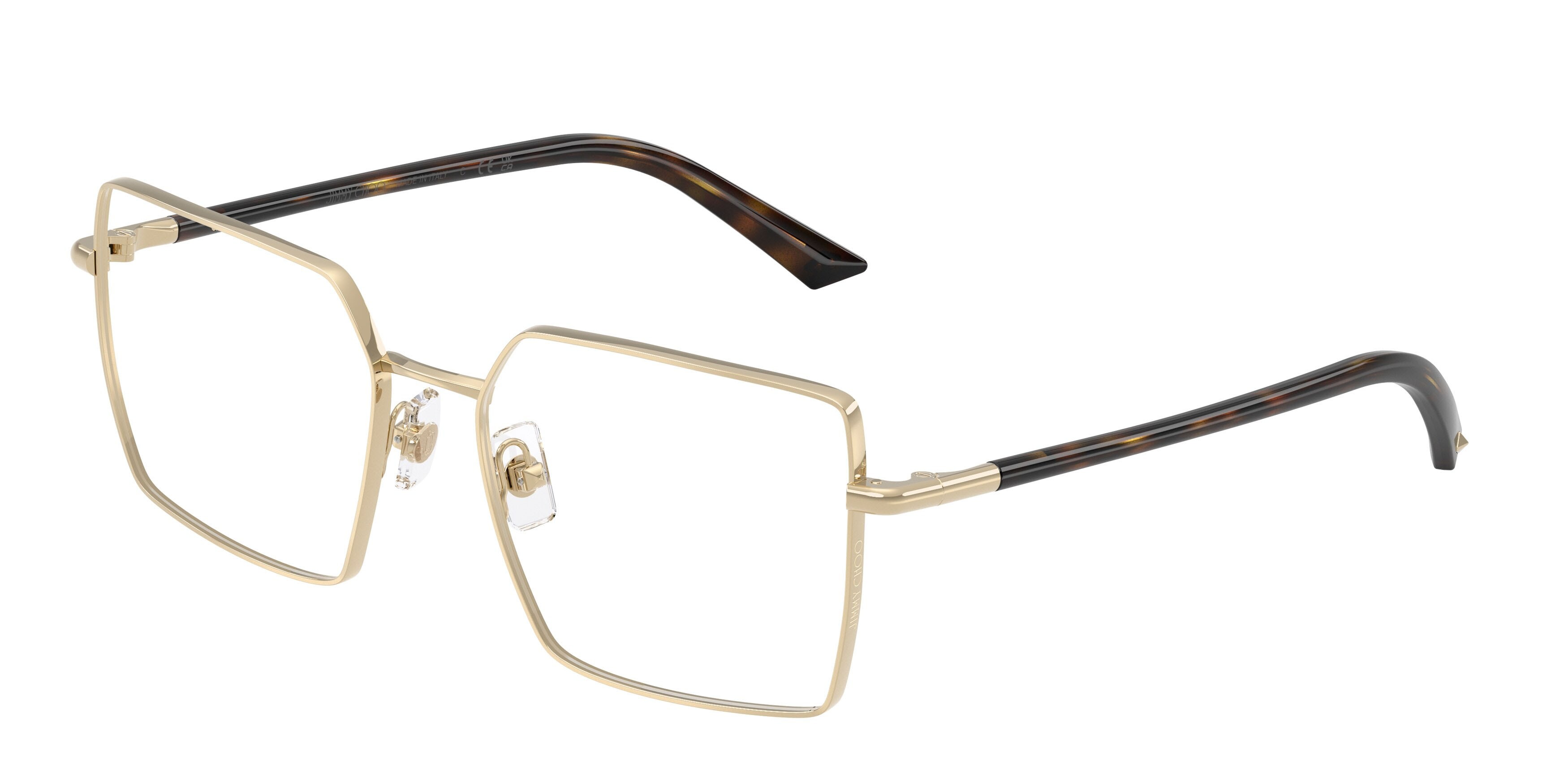 Eyeglasses Jimmy Choo JC 2022 (3017) color oro pallido shape square lenses lente demo