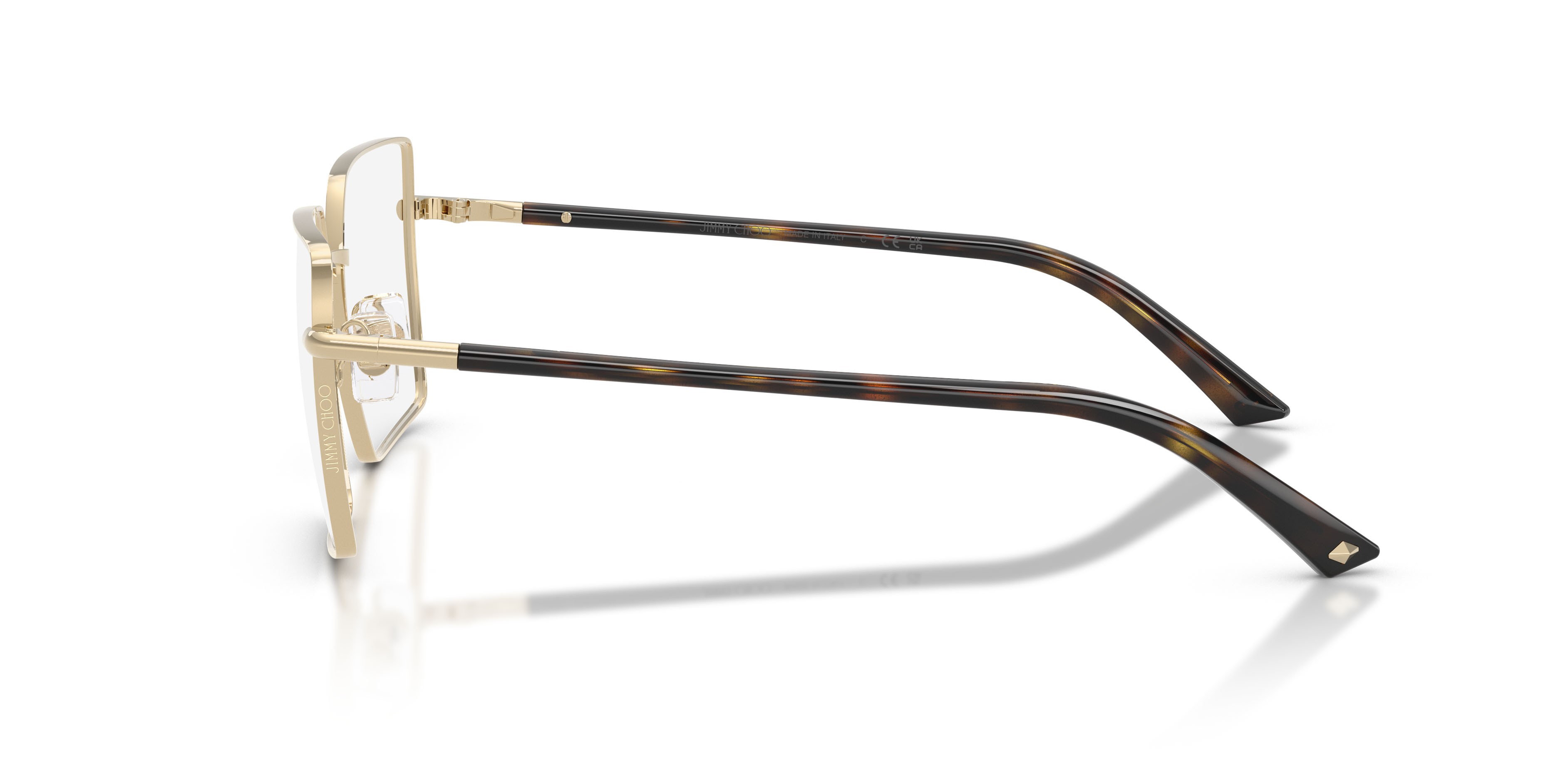 Eyeglasses Jimmy Choo JC 2022 (3017) color oro pallido shape square lenses lente demo