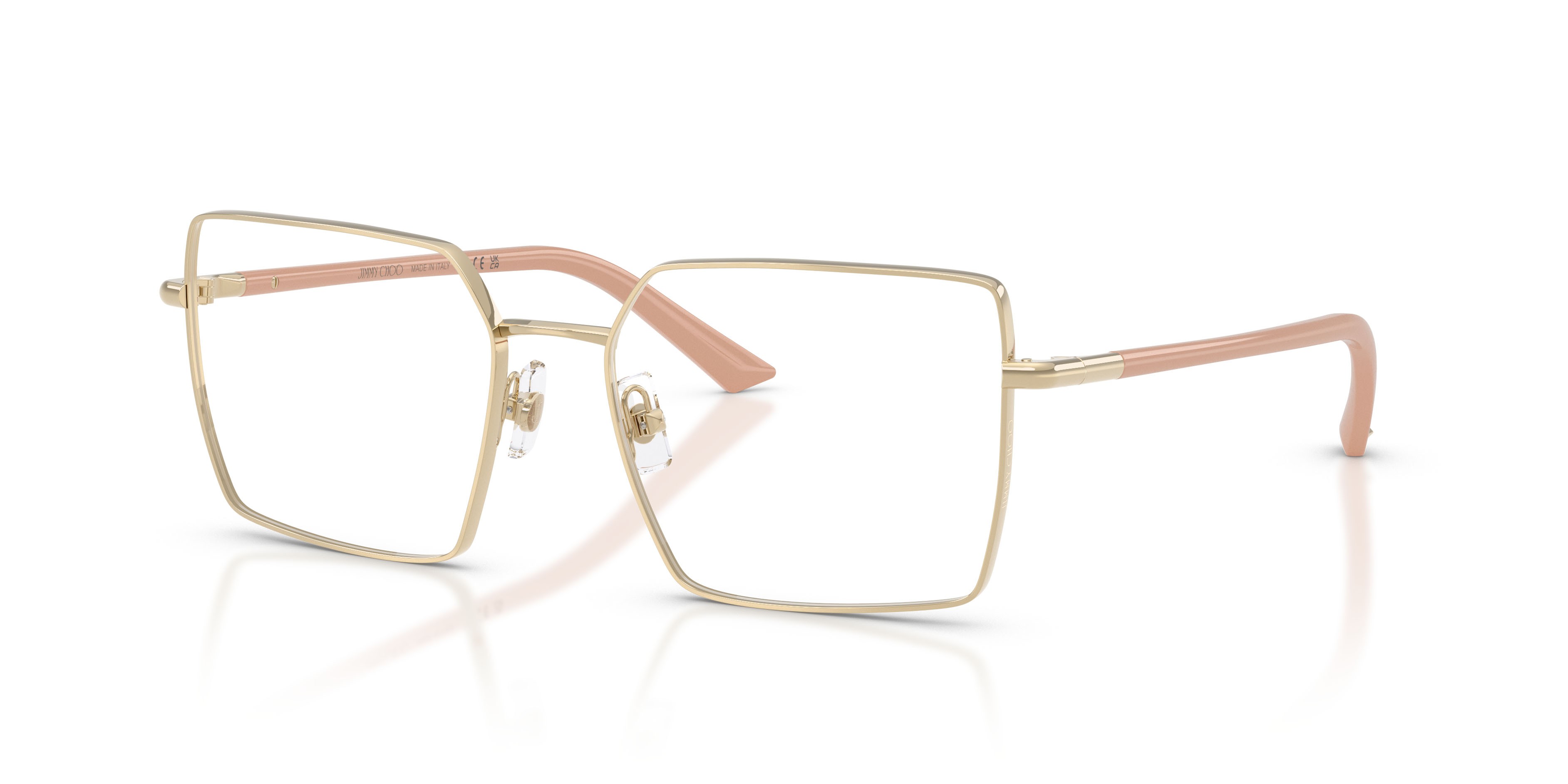 Eyeglasses Jimmy Choo JC 2022 (3027) color oro pallido shape square lenses lente demo
