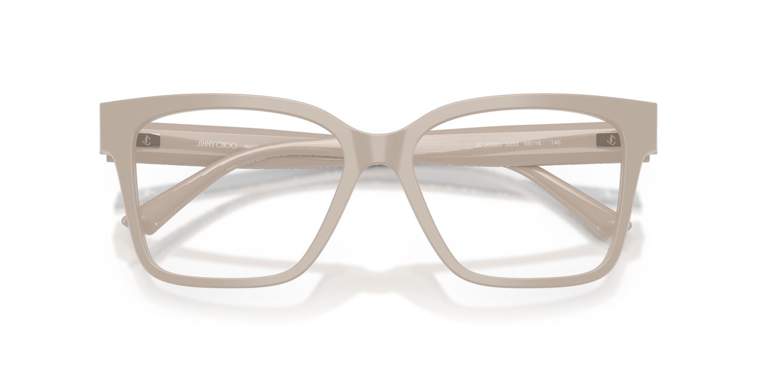Eyeglasses Jimmy Choo JC 3006U (5033) color sabbia shape square lenses lente demo