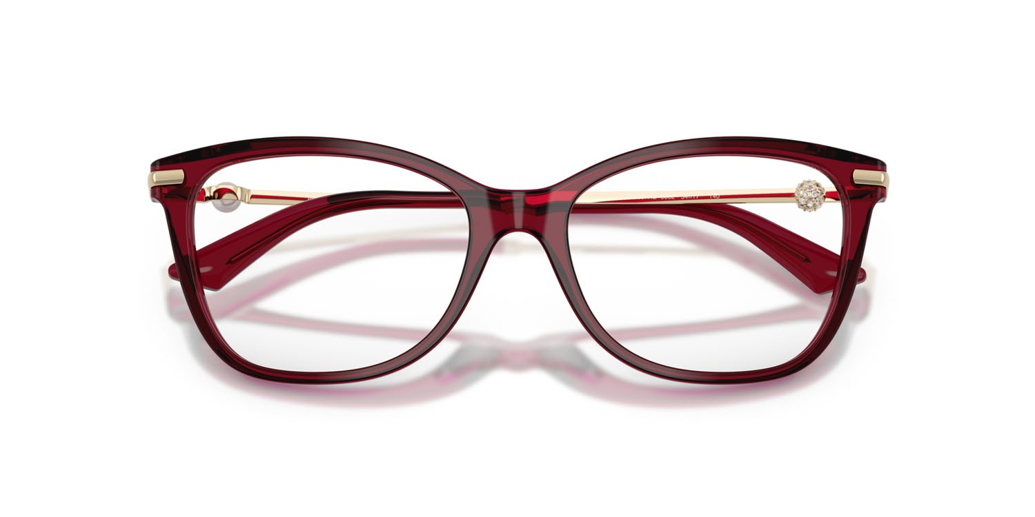 Eyeglasses Jimmy Choo JC 3007HB (5062) color rosso trasparente shape square lenses lente demo