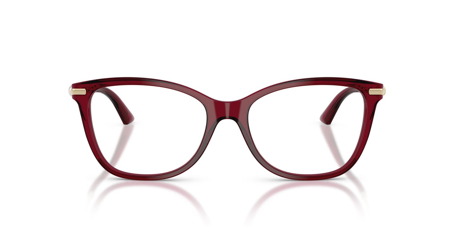 Eyeglasses Jimmy Choo JC 3007HB (5062) color rosso trasparente shape square lenses lente demo