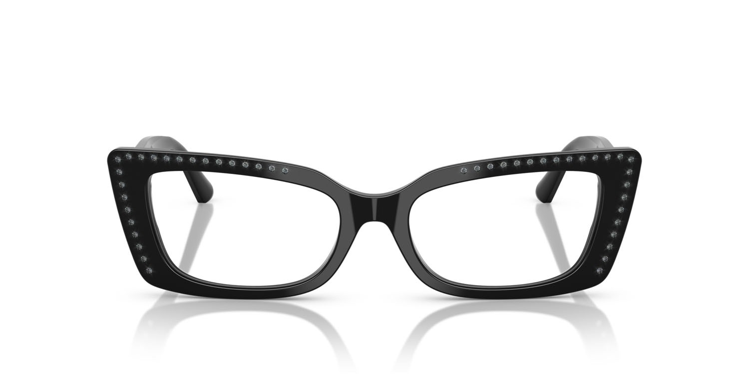 Eyeglasses Jimmy Choo JC 3018B (5000) color nero/argento notte shape cat eye lenses lente demo