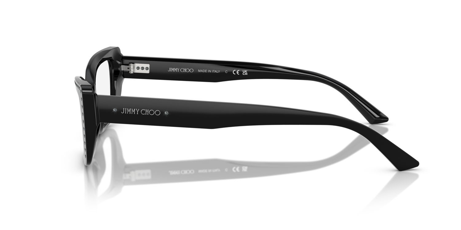 Eyeglasses Jimmy Choo JC 3018B (5000) color nero/argento notte shape cat eye lenses lente demo