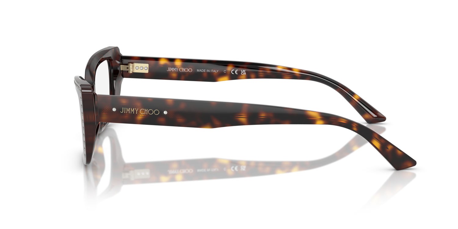 Occhiali da vista Jimmy Choo JC 3018B (5002) colore havana/argento sfumato forma cat eye lenti lente demo