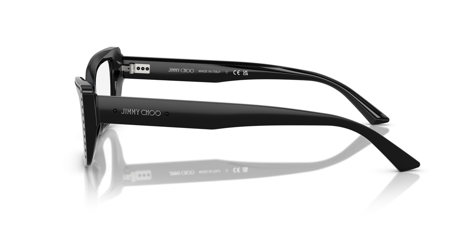 Eyeglasses Jimmy Choo JC 3018B (5017) color nero/nero corvino cristallo shape cat eye lenses lente demo