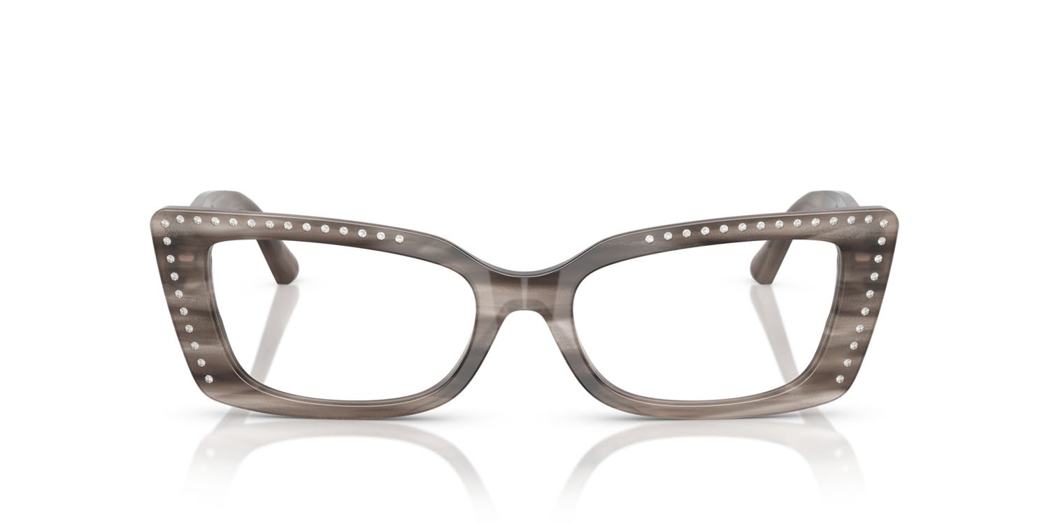 Eyeglasses Jimmy Choo JC 3018B (5056) color nero glitter/argento sfumato shape cat eye lenses lente demo