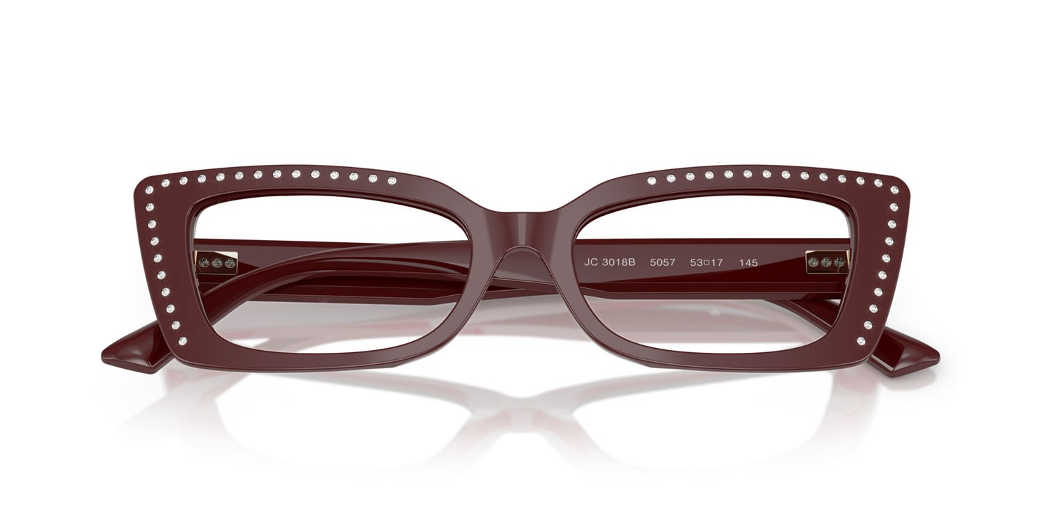 Eyeglasses Jimmy Choo JC 3018B (5057) color mirtillo rosso shape cat eye lenses lente demo