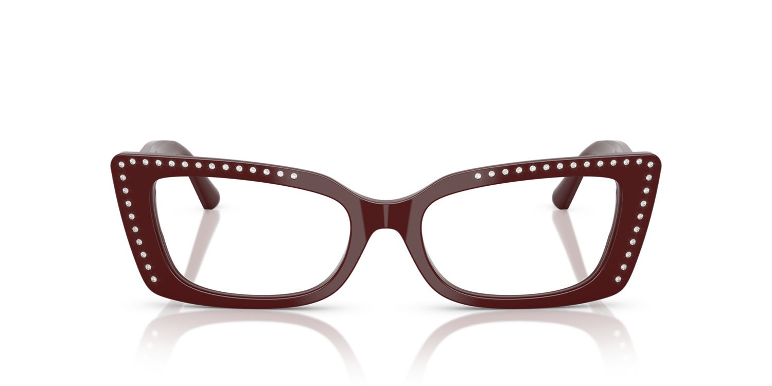 Eyeglasses Jimmy Choo JC 3018B (5057) color mirtillo rosso shape cat eye lenses lente demo
