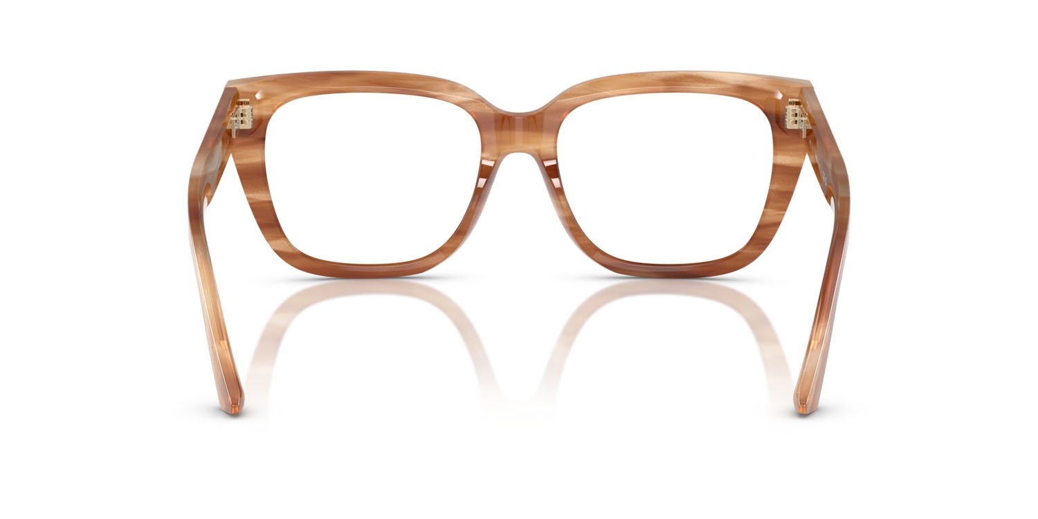 Eyeglasses Jimmy Choo JC 3019B (5055) color havana a righe marrone con glitter shape square lenses lente demo