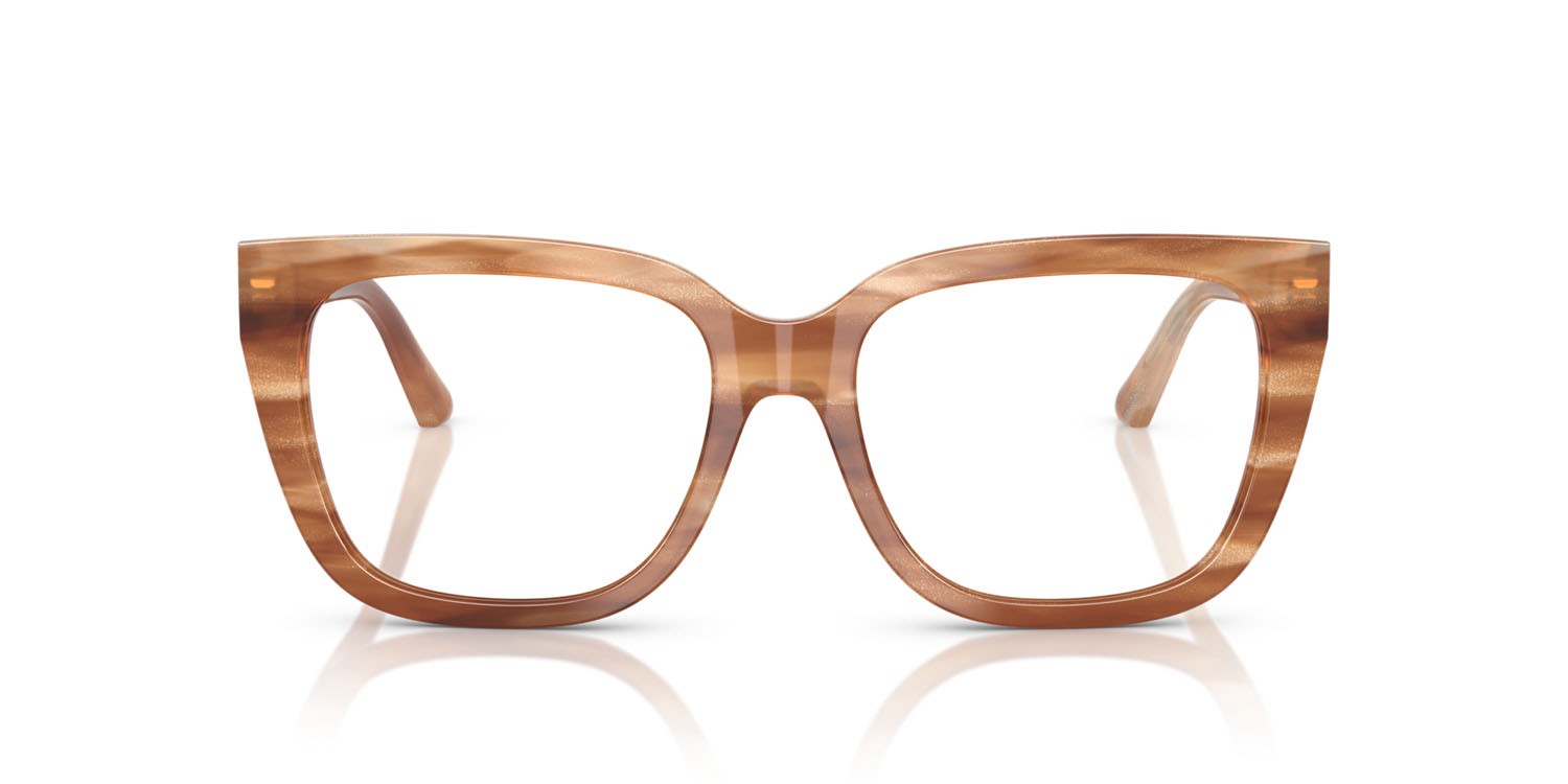 Eyeglasses Jimmy Choo JC 3019B (5055) color havana a righe marrone con glitter shape square lenses lente demo