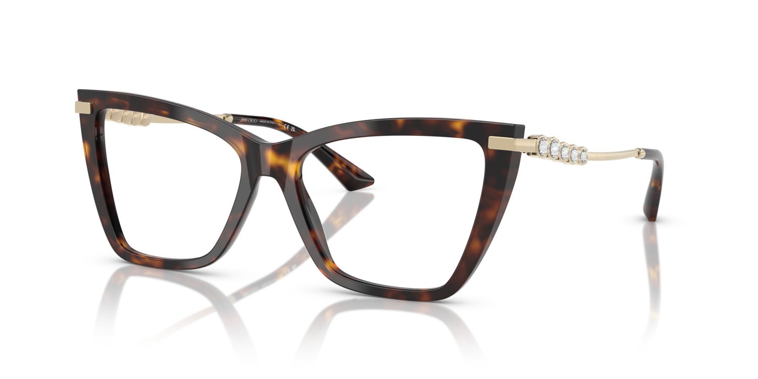 Eyeglasses Jimmy Choo JC 3020B (5002) color havana shape cat eye lenses lente demo