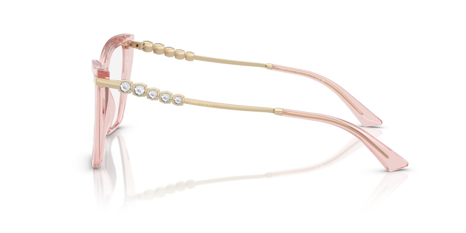 Eyeglasses Jimmy Choo JC 3020B (5034) color rosa trasparente shape cat eye lenses lente demo