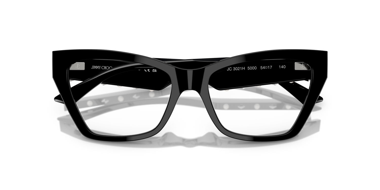 Eyeglasses Jimmy Choo JC 3021H (5000) color nero shape cat eye lenses lente demo