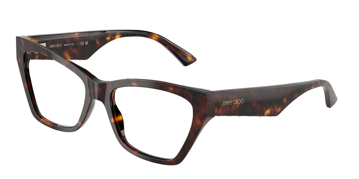 Eyeglasses Jimmy Choo JC 3021H (5002) color havana shape cat eye lenses lente demo