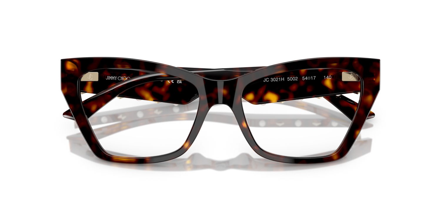 Eyeglasses Jimmy Choo JC 3021H (5002) color havana shape cat eye lenses lente demo