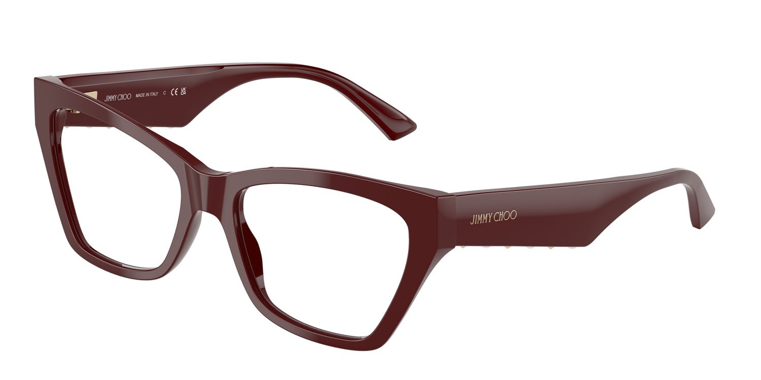 Eyeglasses Jimmy Choo JC 3021H (5057) color rosso shape cat eye lenses lente demo