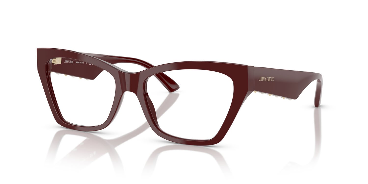 Eyeglasses Jimmy Choo JC 3021H (5057) color rosso shape cat eye lenses lente demo