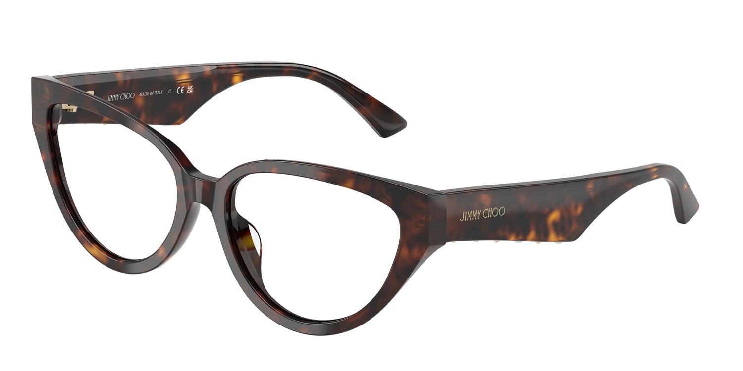 Eyeglasses Jimmy Choo JC 3023HU (5002) color havana shape cat eye lenses lente demo