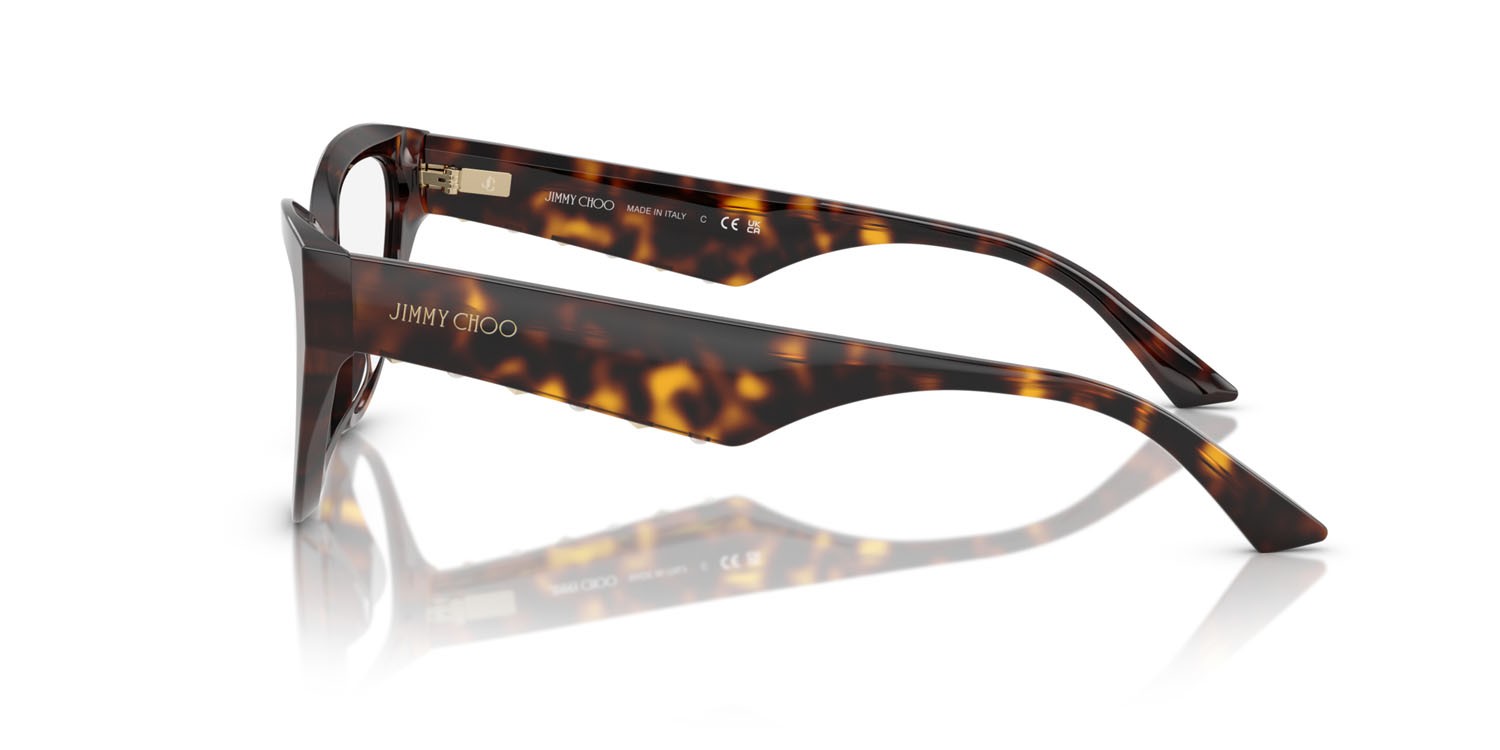 Eyeglasses Jimmy Choo JC 3023HU (5002) color havana shape cat eye lenses lente demo