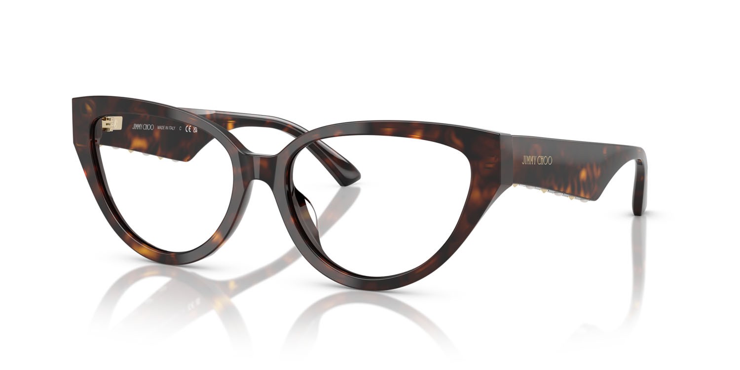 Eyeglasses Jimmy Choo JC 3023HU (5002) color havana shape cat eye lenses lente demo