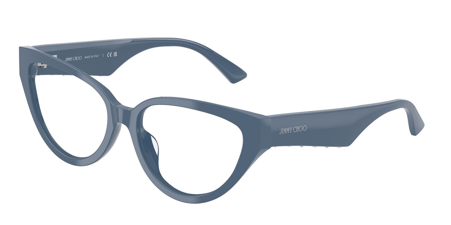Eyeglasses Jimmy Choo JC 3023HU (5020) color blu shape cat eye lenses lente demo