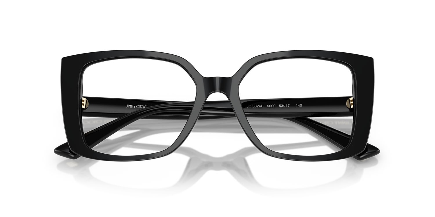 Eyeglasses Jimmy Choo JC 3024U (5000) color nero shape butterfly lenses lente demo