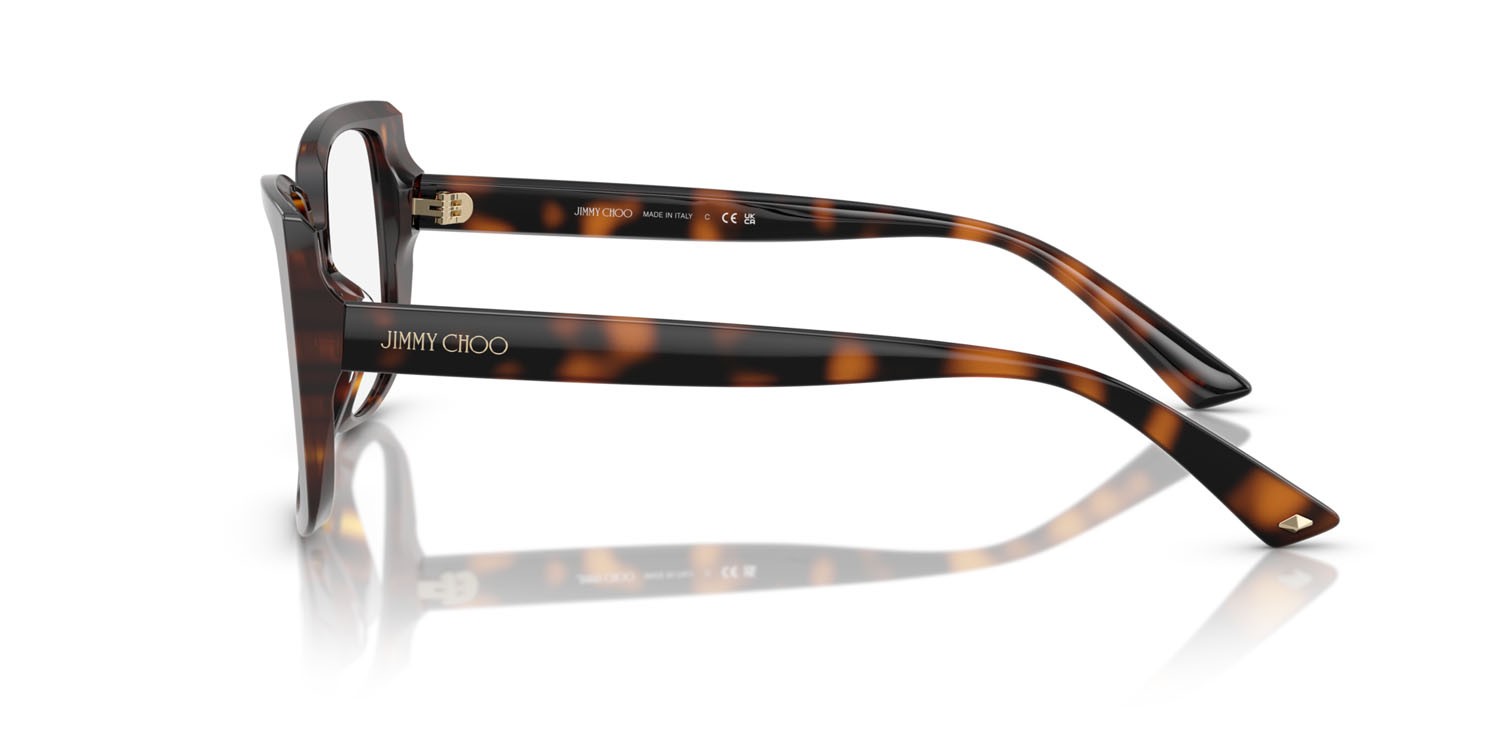 Eyeglasses Jimmy Choo JC 3024U (5002) color havana shape butterfly lenses lente demo